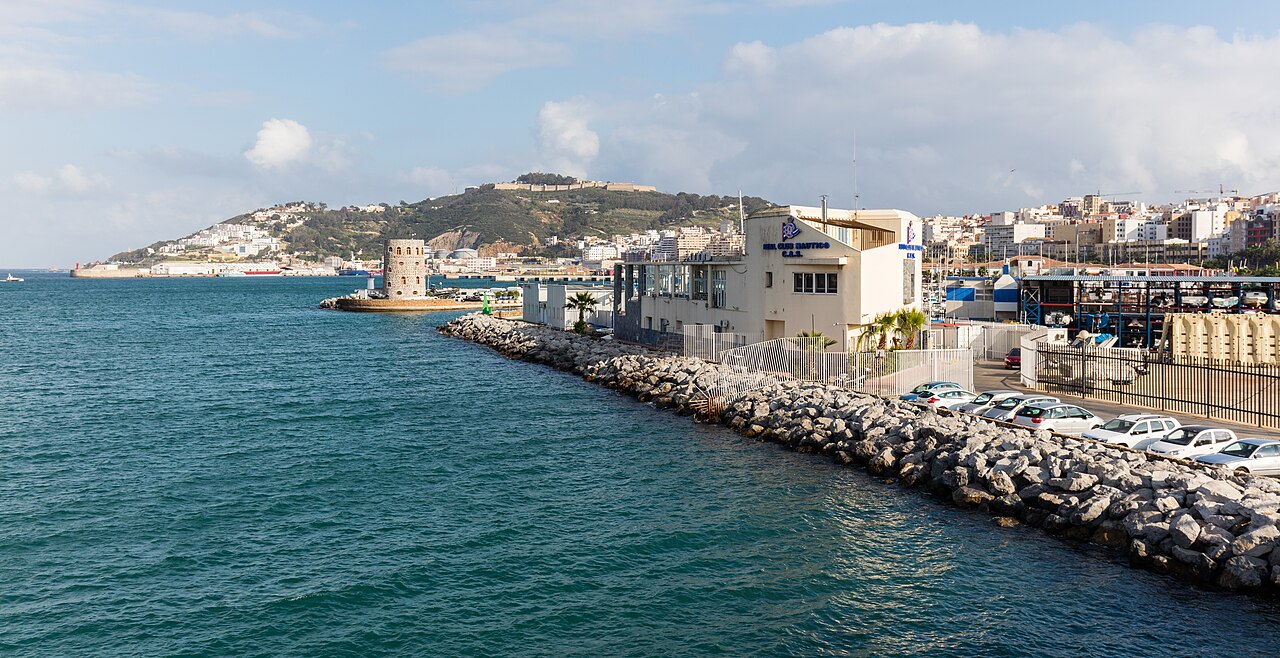 Coastline near Ceuta at sunset