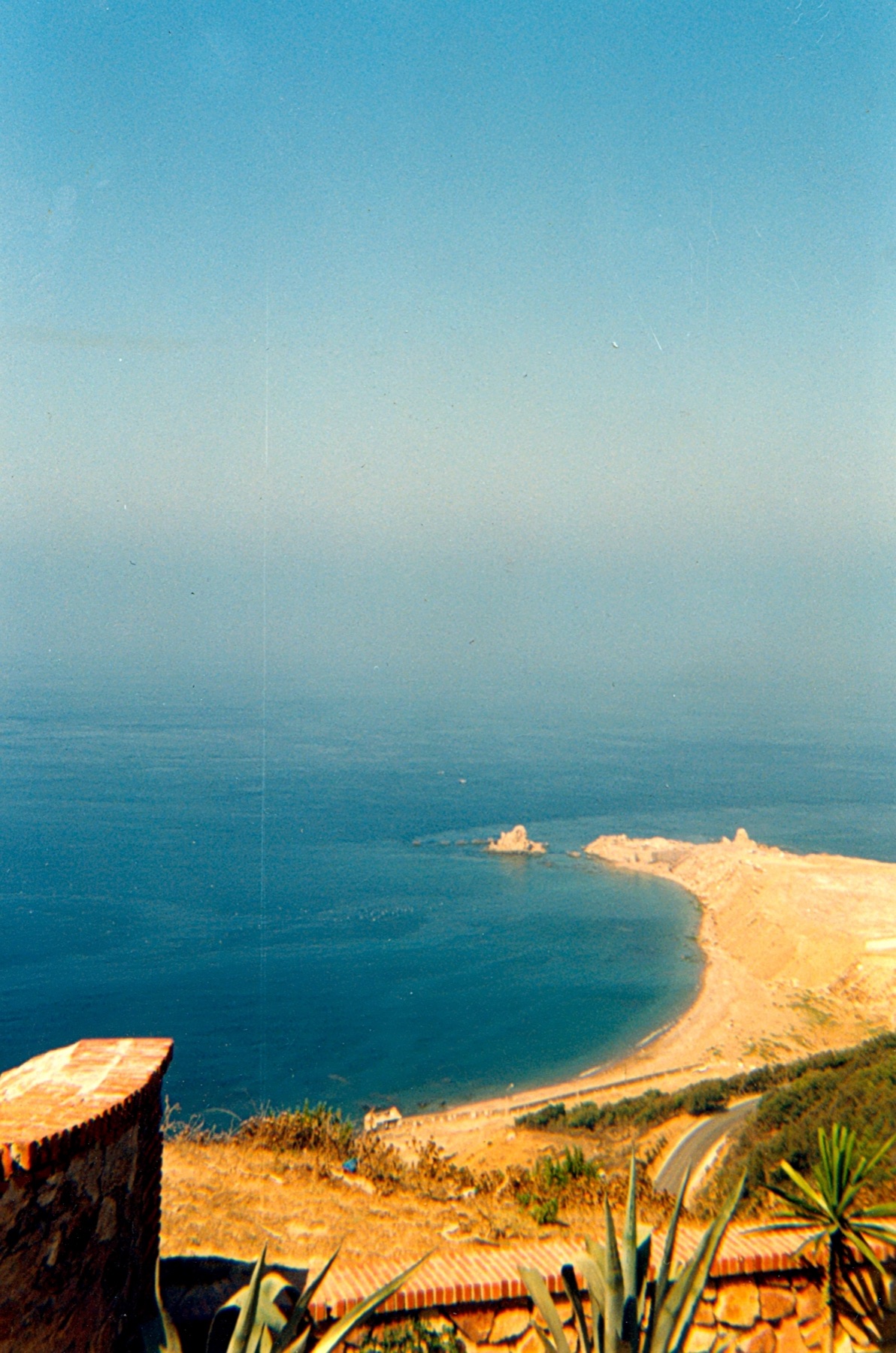 Ceuta coastline and sea viewed from the Spanish territory